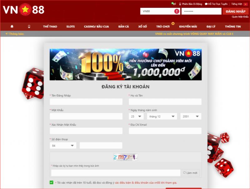 Hướng dẫn đăng ký VN88 nhanh chóng